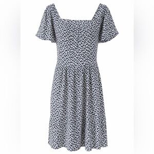 Monteau Los Angeles Blue Floral Fit and Flare Dress Womens Size S